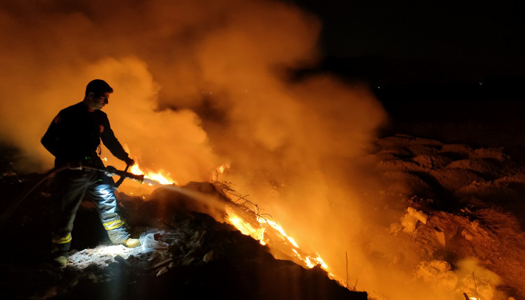 Döküm sahası alev alev