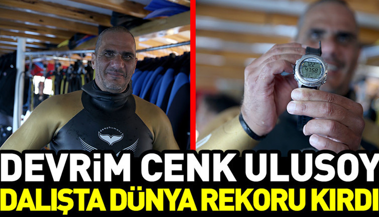 Devrim Cenk Ulusoy dalışta dünya rekoru kırdı