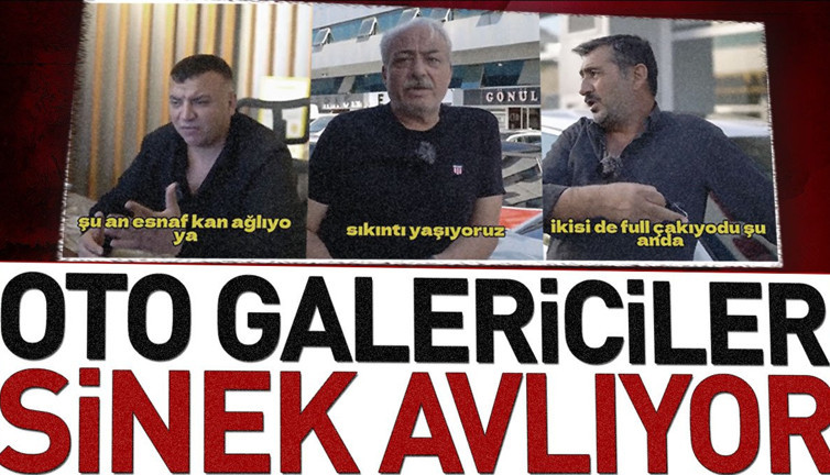 Oto galericiler sinek avlıyor