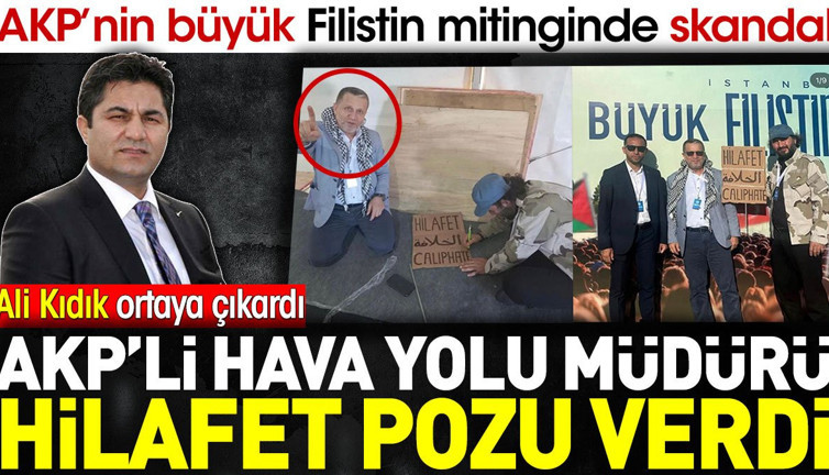 AKP'li Havayolu Müdürü Hilafet pozu verdi