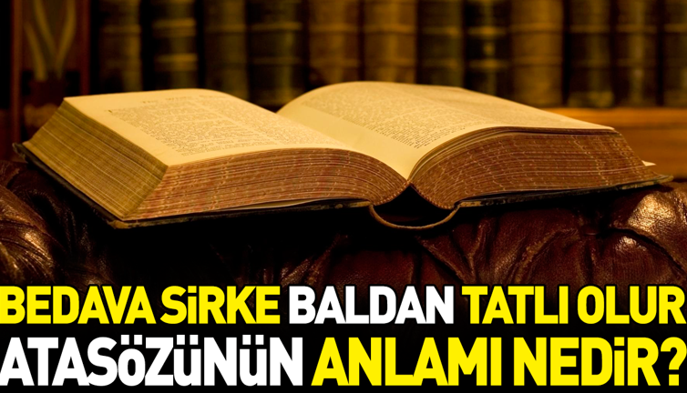 Bedava sirke baldan tatlı olur atasözünün anlamı nedir?