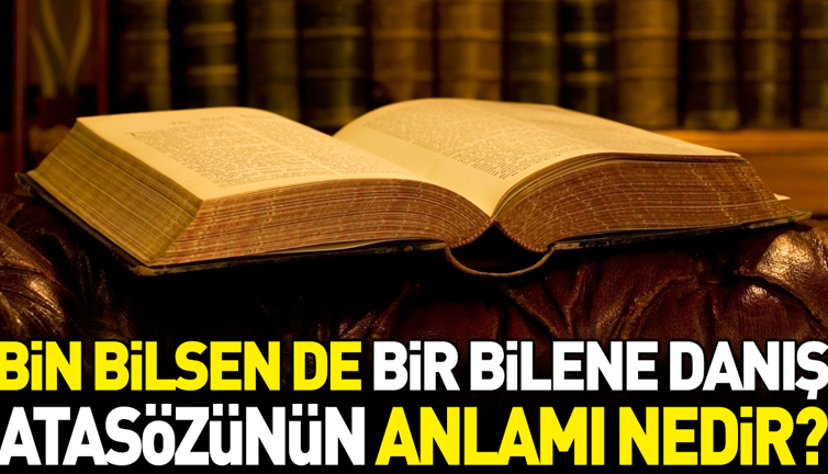 Bin bilsen de bir bilene danış atasözünün anlamı nedir?