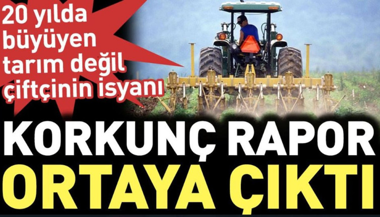 Korkunç rapor ortaya çıktı, 20 yılda büyüyen tarım değil, çiftçinin isyanı