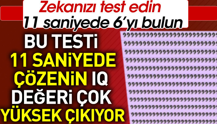 Bu testi 11 saniyede çözenin IQ değeri çok yüksek çıkıyor