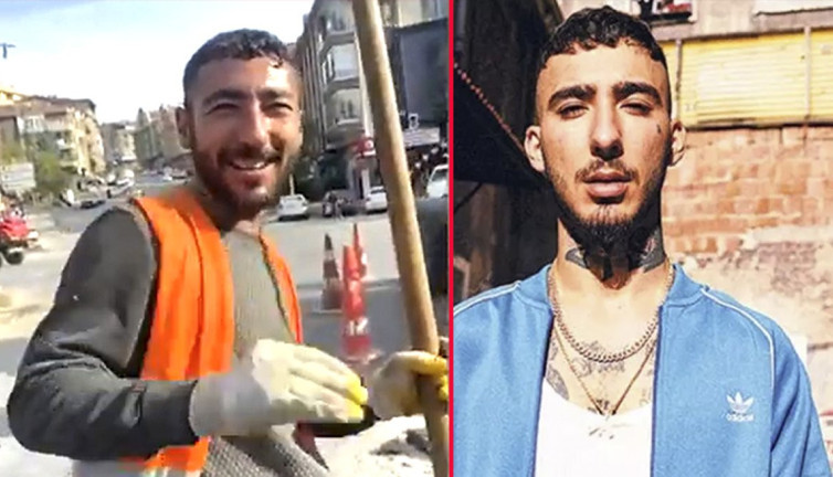 Temizlik işçisini rapçi Uzi zannettiler. Kısa sürede milyonlarca kez izlenen video