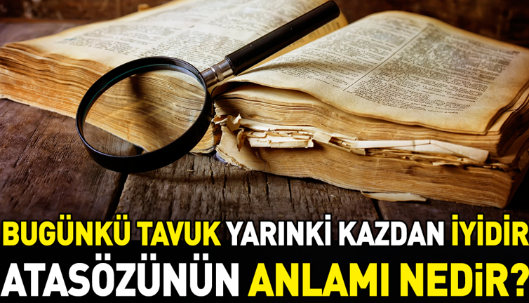 Bugünkü tavuk yarınki kazdan iyidir atasözünün anlamı nedir?