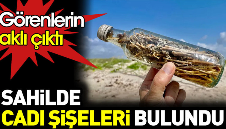 Sahilde cadı şişeleri bulundu. Görenlerin aklı çıktı