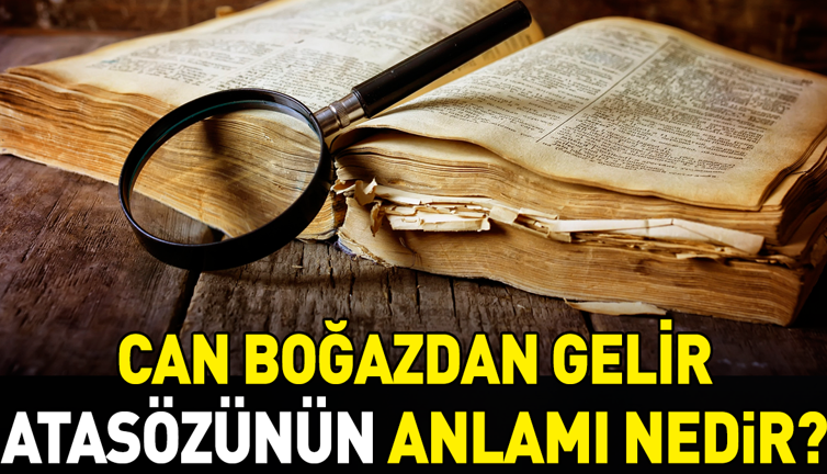 Can boğazdan gelir atasözünün anlamı nedir?