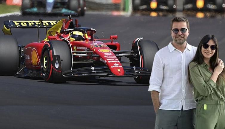 Engin Altan Düzyatan ve eşi Formula yarışında. Dünyaca ünlü yıldızlarla birlikte izlediler