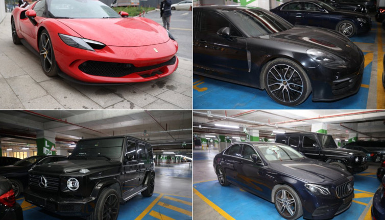 Dilan ve Engin Polat'ın el konulan lüks araçları AVM otoparkında görüntülendi