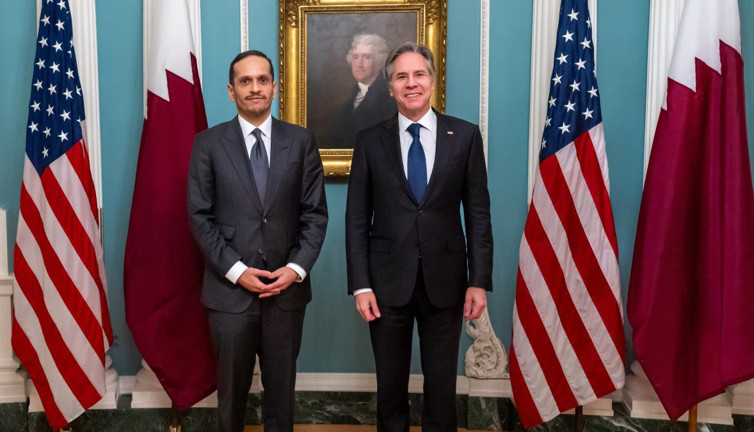 Katar Başbakanı Thani ABD Dışişleri Bakanı Blinken ile görüştü