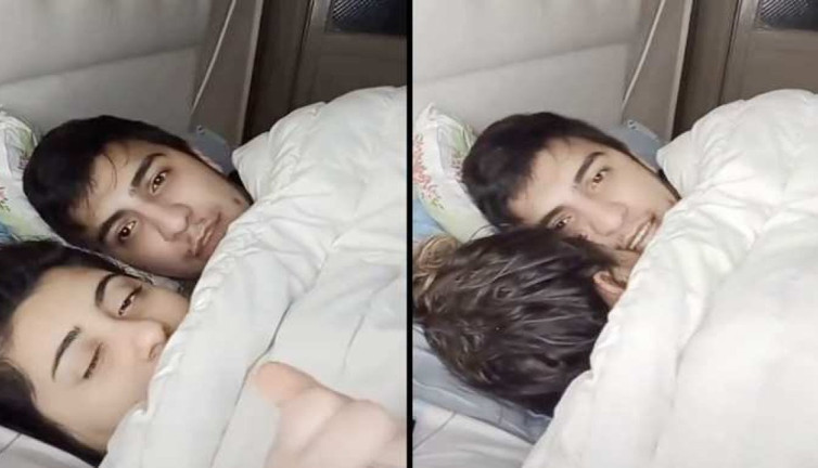 Karısıyla yatakta canlı yayın açtı. Tik tok'ta 'Dur bakalım şimdi ne olacak' diyenler 1 milyon beğeni yaptı