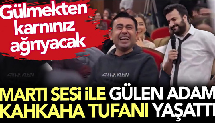 Martı sesi ile gülen adam Konuşanlar programında kahkaha tufanı estirdi. Gülmekten karnınız ağrıyacak