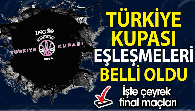 Türkiye Kupası'nda çeyrek final eşleşmeleri belli oldu