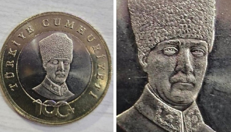 Madeni 5 TL üzerindeki Atatürk görseli büyük tepki çekti