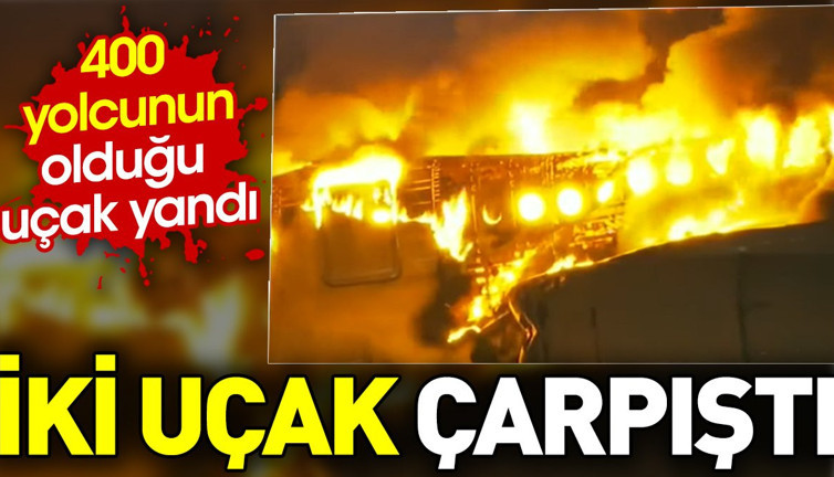 İki uçak çarpıştı. Havalimanında yangın çıktı