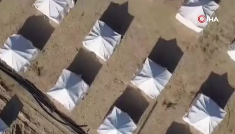 Han Yunus'ta ilk çadır kent kuruldu