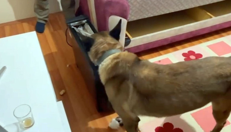 Isıtıcıya saklanan uyuşturucu ‘Cesur’ buldu