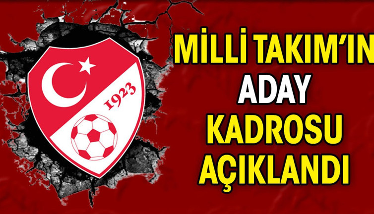Milli Takım'ın aday kadrosu açıklandı (03 Ocak 2024)