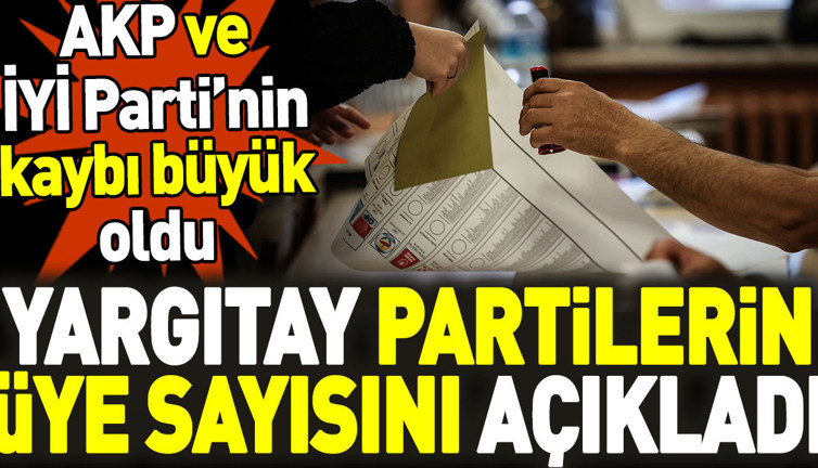 Yargıtay partilerin üye sayısını açıkladı. AKP'nin kaybı büyük oldu