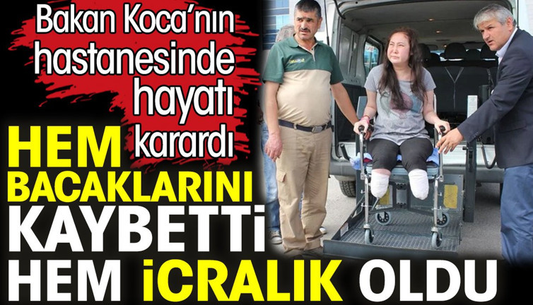 Bakanı Koca’nın hastanesinde hayatı karardı. Hem bacaklarını kaybetti hem icralık oldu