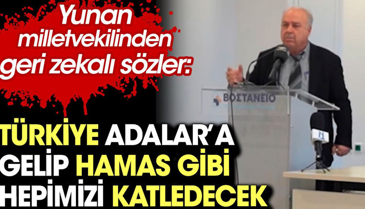 Yunan milletvekilinden geri zekalı sözler. 'Türkiye Adalar’a gelip Hamas gibi hepimizi katledecek'
