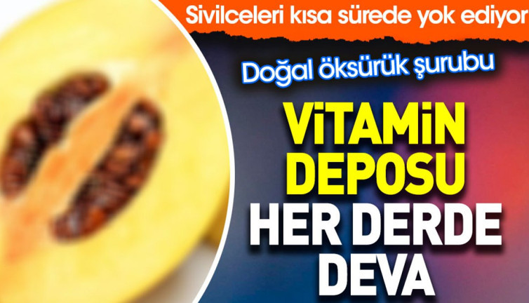 Vitamin deposu her derde deva. Sivilceleri kısa sürede yok ediyor. Doğal öksürük şurubu