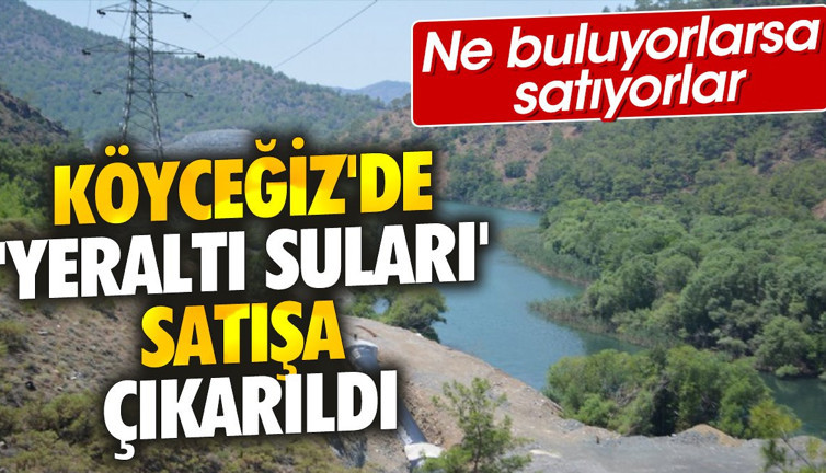 Köyceğiz'de 'Yeraltı suları' satışa çıkarıldı. Ne buluyorlarsa satıyorlar