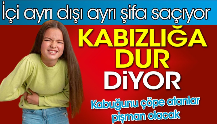 Kabızlığa dur diyor. İçi ayrı dışı ayrı şifa saçıyor. Kabuğunu çöpe atanlar pişman olacak