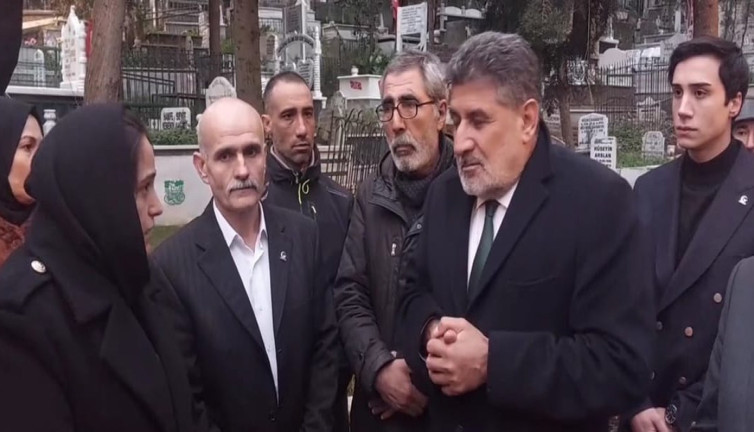 Milli Yol Partisi'nden Sinan Ateş'in kabrine ziyaret
