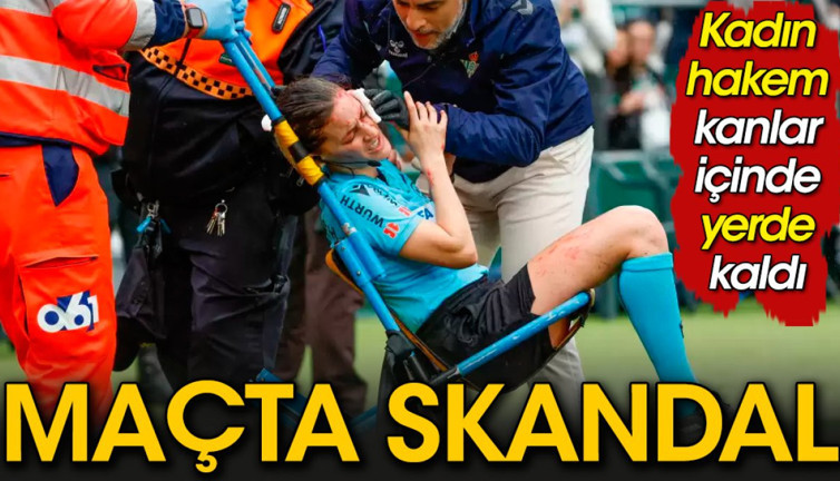 Golün ardından hakem kanlar içinde yerde kaldı. Böyle skandal görülmedi