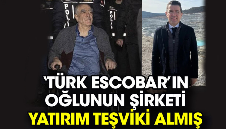 ‘Türk Escobar’ın oğlunun şirketi yatırım teşviki almış
