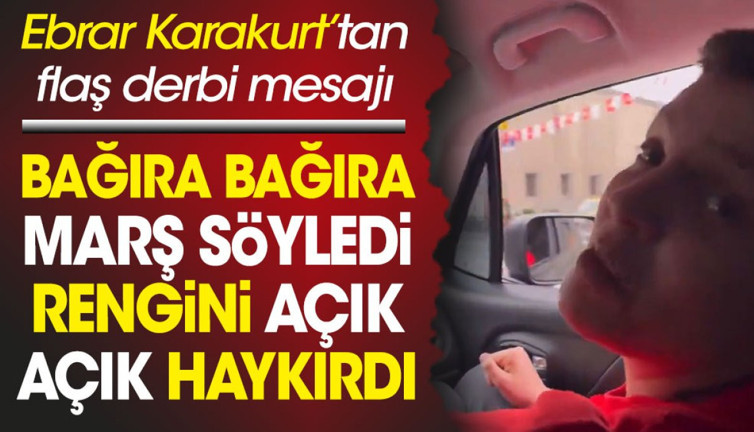 Ebrar Karakurt'tan flaş derbi paylaşımı. Bağıra bağıra marş söyledi rengini açık açık haykırdı