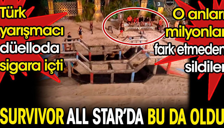 Survivor All Star'da bu da oldu. Türk yarışmacı düelloda sigara içti. O görüntüleri milyonlar fark etmeden sildiler
