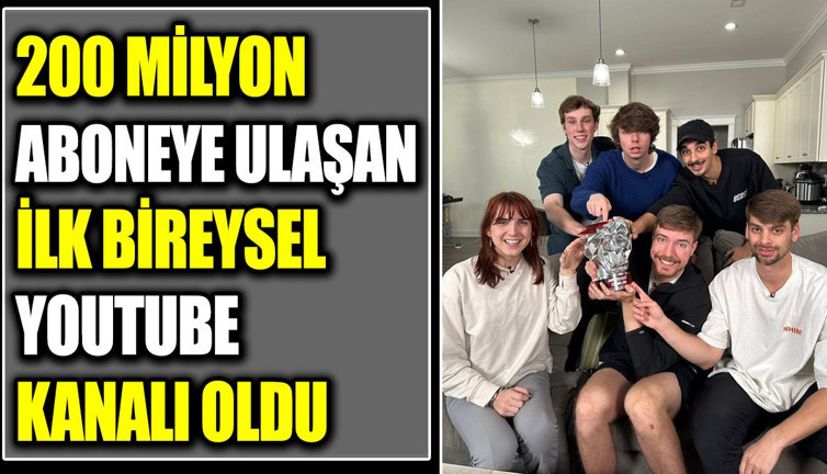 200 milyon aboneye ulaşan ilk bireysel Youtube kanalı oldu