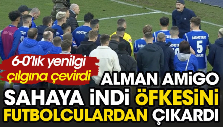 Alman amigo sahaya girdi öfkesini futbolculardan çıkardı. 6-0'lık yenilgi çılgına çevirdi