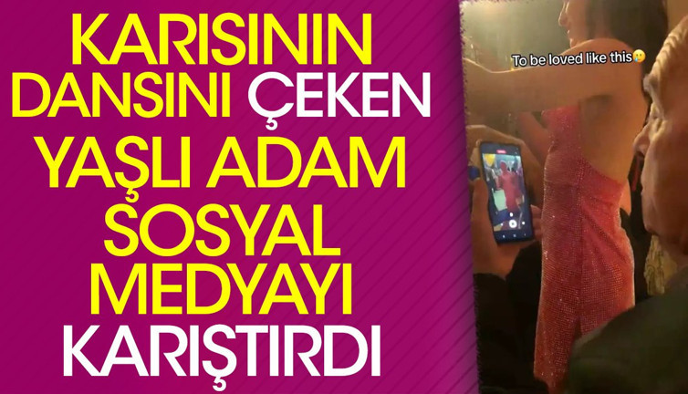 Karısının dansını çeken yaşlı adam sosyal medyayı karıştırdı
