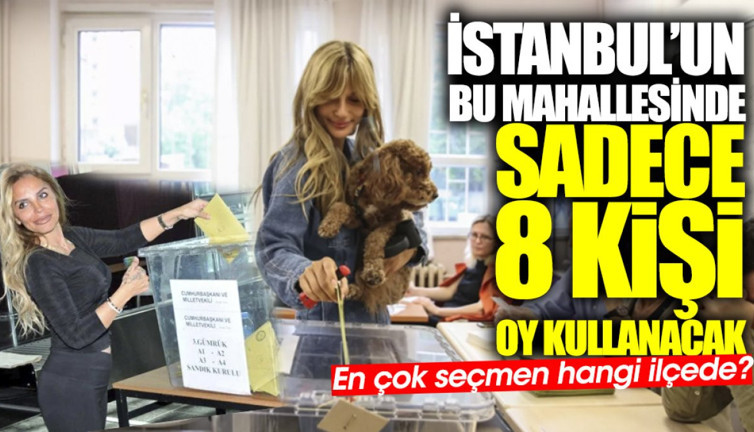 İstanbul’un bu mahallesinde sadece 8 kişi oy kullanacak! İşte İstanbul’da en çok seçmen olan ilçeler