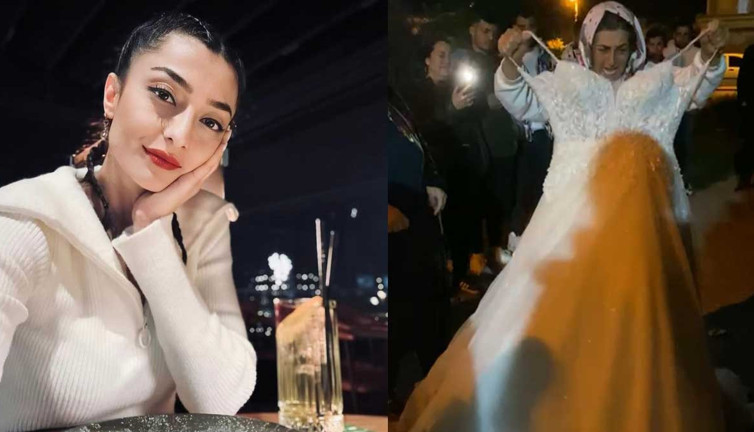 Eski eşinin öldürdüğü Mervegül'ün annesi kızının gelinliğini yakarak ağıtlar söyledi