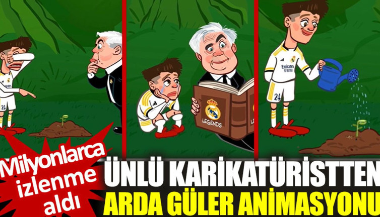 Ünlü karikatüristten Arda Güler animasyonu: Milyonlarca izlenme aldı