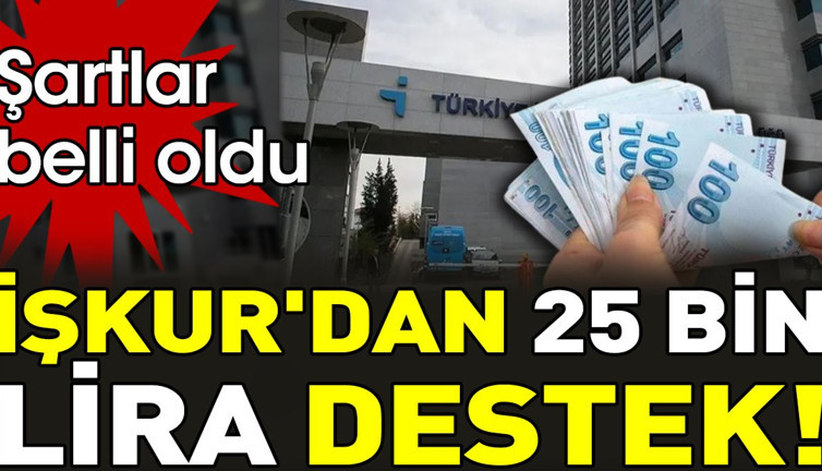 İŞKUR'dan 25 bin lira destek! Şartlar belli oldu