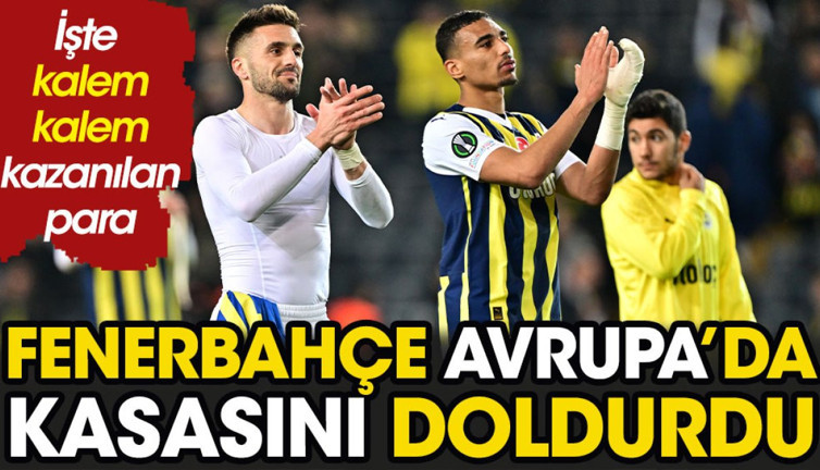 Fenerbahçe Avrupa'da kasasını doldurdu. Kazanılan para kalem kalem ortaya çıktı