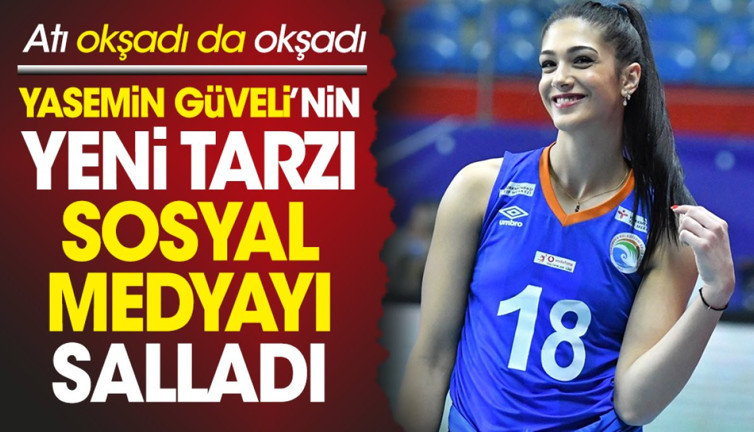 Yasemin Güveli'nin yeni tarzı sosyal medyayı salladı. Atı okşadı da okşadı
