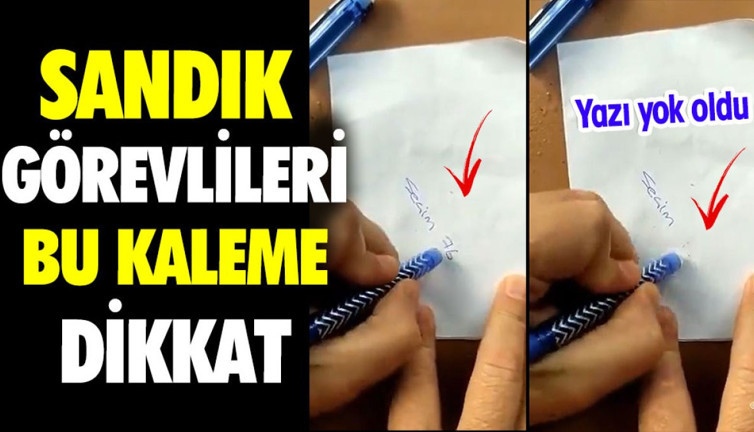 Sandık görevlileri bu kaleme dikkat