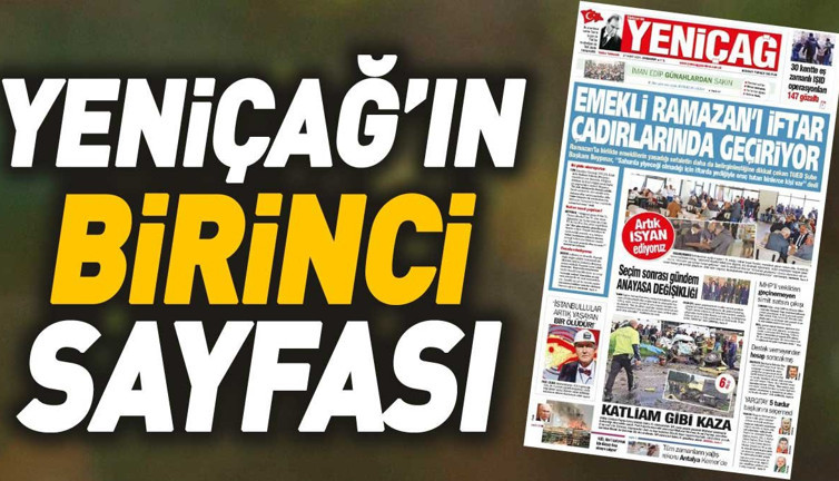 Yeniçağ Gazetesi'nin 1. sayfası (27 Mart 2024)