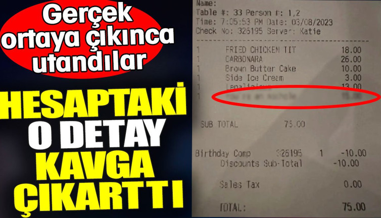Hesaptaki o detay kavga çıkarttı. Gerçek ortaya çıkınca utandılar