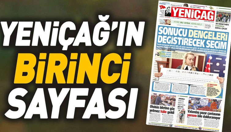 Yeniçağ Gazetesi'nin 1. Sayfası (31 Mart 2024)