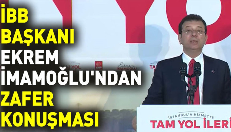 İmamoğlu'ndan zafer konuşması yaptı. Asıl konuşmayı Saraçhane'de yapacak