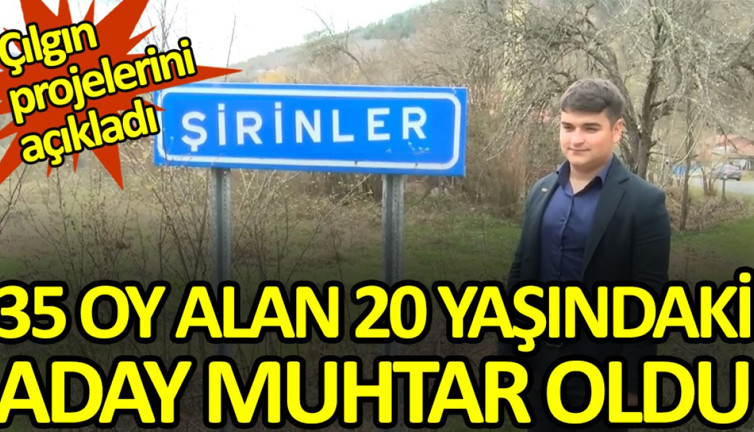 35 oy alan 20 yaşındaki genç aday muhtar oldu. Çılgın projelerini açıkladı