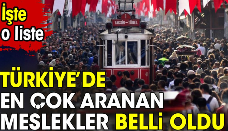 Türkiye’de en çok aranan meslekler belli oldu. İşte o liste